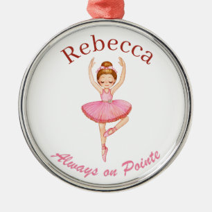 Gepersonaliseerde Balletdans, Aangepaste Roze Tutu Metalen Ornament