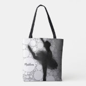 Gepersonaliseerde balletdansballerina tote bag (Achterkant)