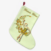 Gepersonaliseerde balletdanser meisje kerst kous grote kerstsok (Voorkant (Hangend))