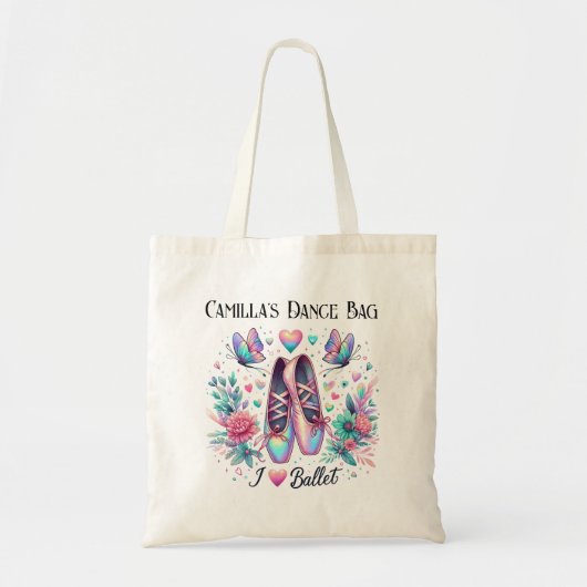 Gepersonaliseerde balletschoenen Dance Canvas tas (Voorkant)
