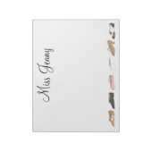 Gepersonaliseerde ballettas Tap Jazz Dance Teacher Notitieblok (Linkerzijde)