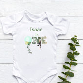 Gepersonaliseerde ballon 1e verjaardag Baby Bodysu Romper