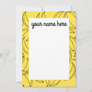 Gepersonaliseerde bananenbriefkaarten bedankkaart