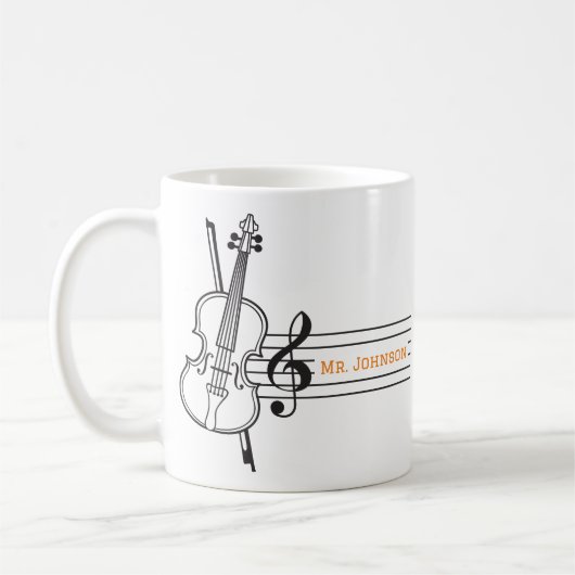Gepersonaliseerde Band Teacher Inspirerend Quote Koffiemok (Links)
