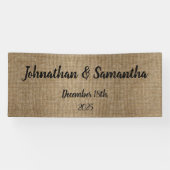 Gepersonaliseerde Banner rustieke burlap natuur pa (Horizontaal)