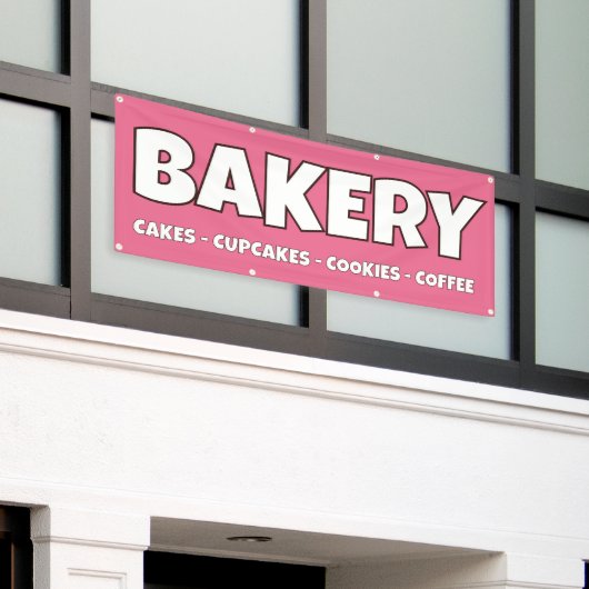 Gepersonaliseerde banner voor bakkerijen (Buitenkant Gebouw)