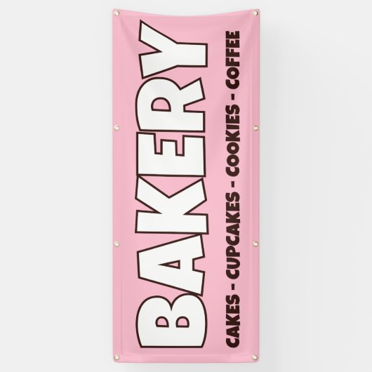 Gepersonaliseerde banner voor bakkerijen (Verticaal)