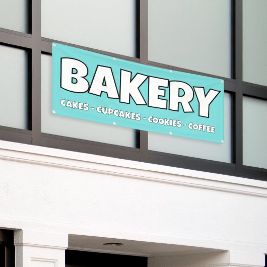 Gepersonaliseerde banner voor bakkerijen (Buitenkant Gebouw)