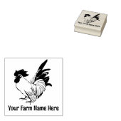 Gepersonaliseerde Bantam Rooster Chicken Rooster B Rubberstempel (Gestempeld)