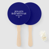 Gepersonaliseerde Bar Mitswa handfans Handwaaier (Voorkant en achterkant)