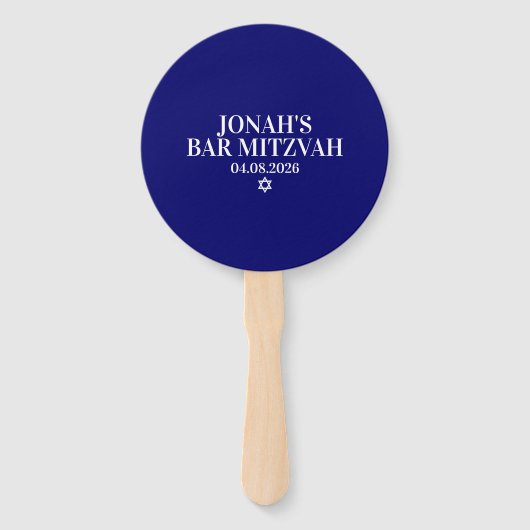 Gepersonaliseerde Bar Mitswa handfans Handwaaier (Voorkant)