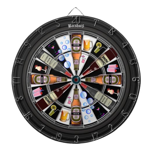 Gepersonaliseerde Bar Shots Multi-Drink Target 2.0 Dartbord (Voorkant)