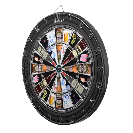 Gepersonaliseerde Bar Shots Multi-Drink Target 2.0 Dartbord (Voorkant Rechts)