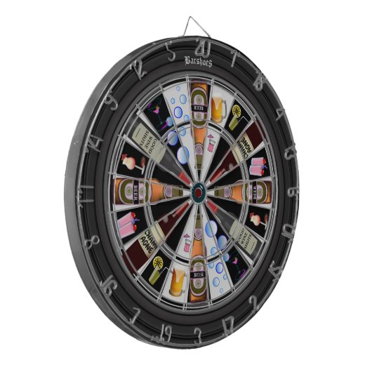 Gepersonaliseerde Bar Shots Multi-Drink Target 2.0 Dartbord (Voorkant Links)