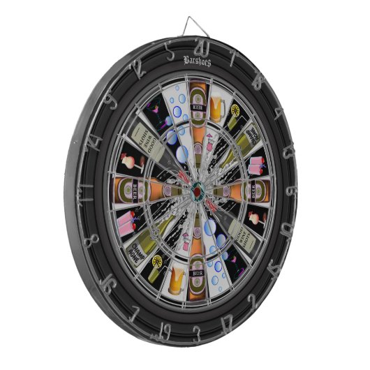 Gepersonaliseerde Bar Shots Multi-Drink Target 3.0 Dartbord (Voorkant Links)