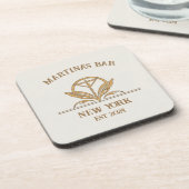 Gepersonaliseerde Bar Sign Martini Logo Aangepaste Bier Onderzetter (Linkerzijde)