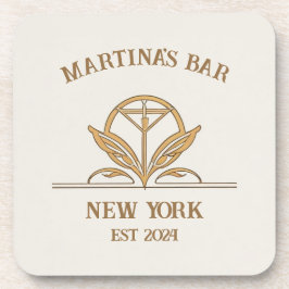 Gepersonaliseerde Bar Sign Martini Logo Aangepaste Bier Onderzetter