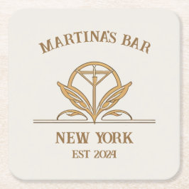 Gepersonaliseerde Bar Sign Martini Logo Aangepaste Kartonnen Onderzetters
