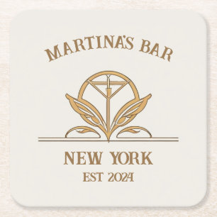 Gepersonaliseerde Bar Sign Martini Logo Aangepaste Kartonnen Onderzetters