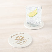 Gepersonaliseerde Bar Sign Martini Logo Aangepaste Zandsteen Onderzetter (Zijkant)