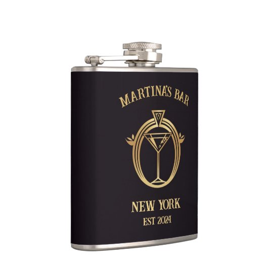 Gepersonaliseerde Bar Sign met aangepaste naam Heupfles (Rechts)