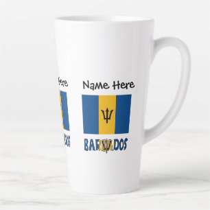 Gepersonaliseerde Barbadiaanse Barbaren Vlag  Latte Mok
