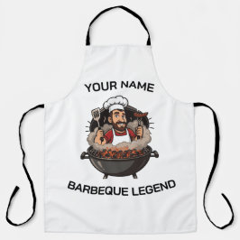 Gepersonaliseerde Barbecue Legende | BBQ Chef met Schort