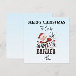 Gepersonaliseerde Barber Christmas Kaart