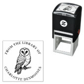 Gepersonaliseerde Barn Owl Book Stamp Custom Ex li Zelfinktende Stempel (In situ)