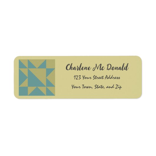 Gepersonaliseerde Barn Quilt Adres Mailing Labels (Voorkant)