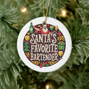 Gepersonaliseerde Bartender Christmas Ornament