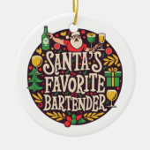 Gepersonaliseerde Bartender Christmas Ornament (Voorkant)