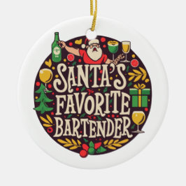 Gepersonaliseerde Bartender Christmas Ornament