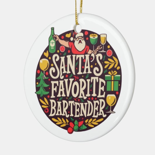 Gepersonaliseerde Bartender Christmas Ornament (Links)