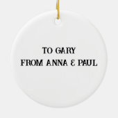 Gepersonaliseerde Bartender Christmas Ornament (Achterkant)