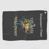 Gepersonaliseerde bas fluisteraar donker Gevist ha Golfhanddoek (Horizontaal)