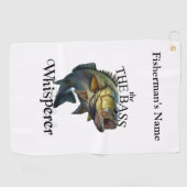 Gepersonaliseerde bas fluisteraar licht Gevist han Golfhanddoek (Horizontaal)