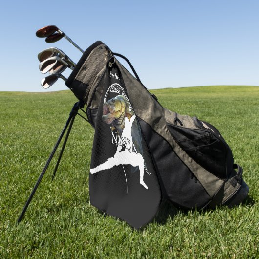 Gepersonaliseerde bas Gevist ninja donker Gevist h Golfhanddoek (Groen)