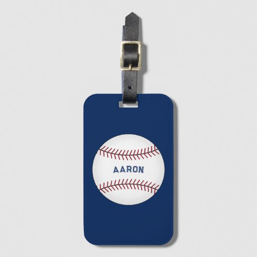Gepersonaliseerde Baseball Bagagelabel Gift (Voorkant (verticaal))