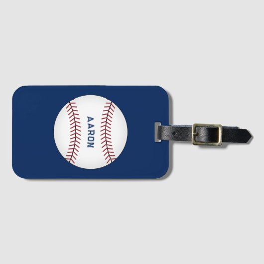 Gepersonaliseerde Baseball Bagagelabel Gift (Voorkant (horizontaal))