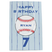Gepersonaliseerde Baseball Ball Kids Verjaardag Medium Cadeauzakje (Voorkant)