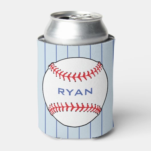 Gepersonaliseerde Baseball Ball Kids Verjaardagsfe Blikjeskoeler (Blikje Voorkant)