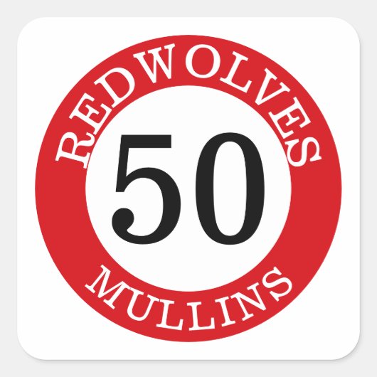 Gepersonaliseerde Baseball Bat Knob Decals Vierkante Sticker (Voorkant)