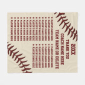 Gepersonaliseerde Baseball Coach-cadeaus, spelersn Fleece Deken (Voorkant (Horizontaal))