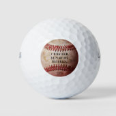 Gepersonaliseerde Baseball Fan's Custom Golf Ball Golfballen (Voorkant)
