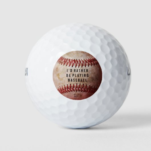 Gepersonaliseerde Baseball Fan's Custom Golf Ball Golfballen (Voorkant)