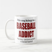 Gepersonaliseerde Baseball Gift Koffiemok (Links)