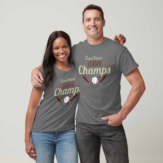 Gepersonaliseerde Baseball League Champs T-shirt (Unisex)