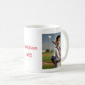 Gepersonaliseerde Baseball Mom Gift Koffiemok (Voorkant rechts)