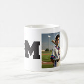 Gepersonaliseerde Baseball Mom Gift Koffiemok (Voorkant rechts)